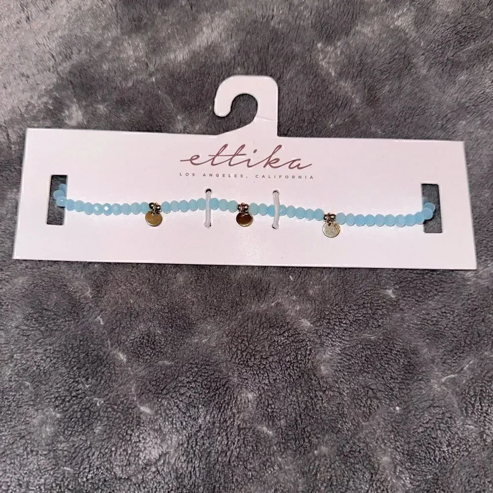 Ettika Revolve Blue Beaded Choker Necklace